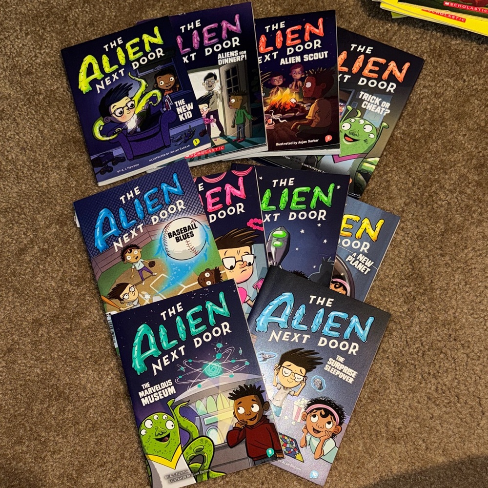 The Alien Next Door Book Bundle 1-10- Kids Graphic Chapter Books like new